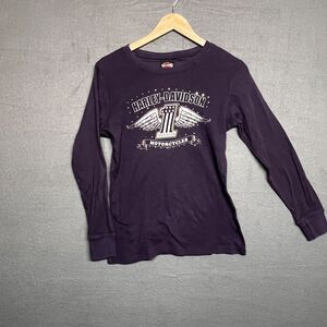 Harley Davidson Womens Long Sleeve Cotton T-Shirt Rommel New Castle, DE Large